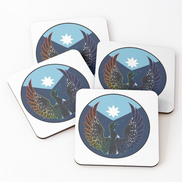 Item preview, Resistance loon rainbow lines  designed and sold by PINEochRAVEN.