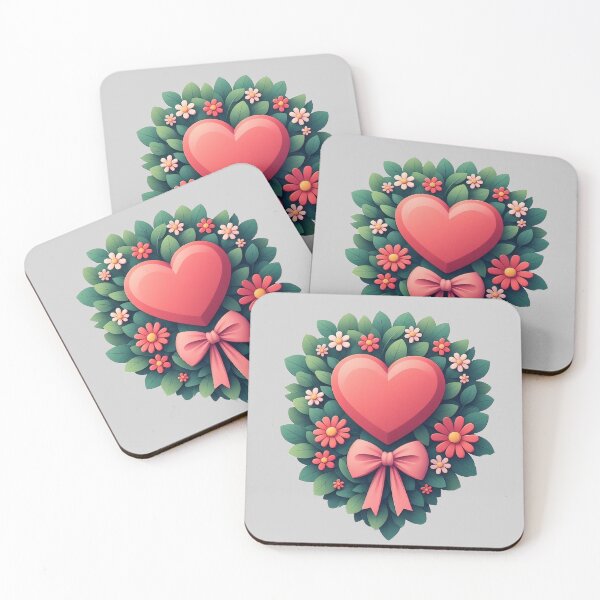 Item preview, Heart, flowers and a cheerful ribbon designed and sold by Mianku | Für das Leben.