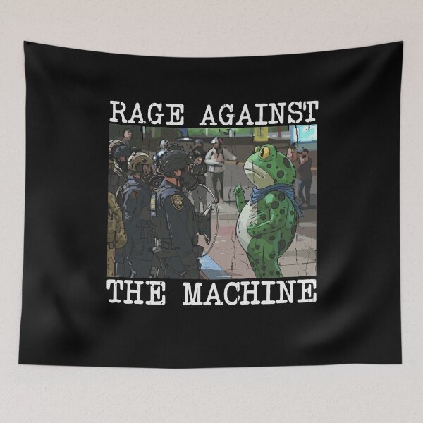 Item preview, Frog vs. The Machine  Satirical Protest Graphic designed and sold by Evaevonechi.