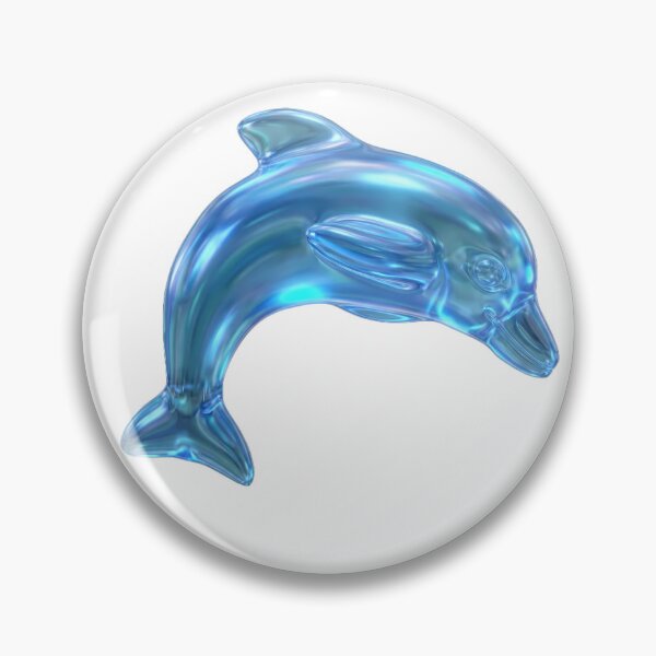Item preview, Frutiger Aero Crystal Dolphin 3D Glossy Icon designed and sold by NostalgiaOS.