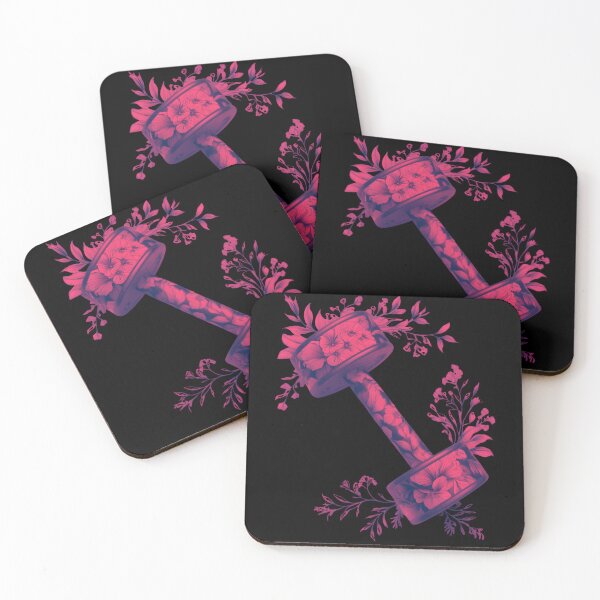Item preview, Magenta Floral Dumbbell Aesthetic Gym Art Bold Feminine Fitness Illustration for Apparel Decor | Premium HD Design designed and sold by MillionaireGenZ ⭐⭐⭐⭐⭐ (5.0).