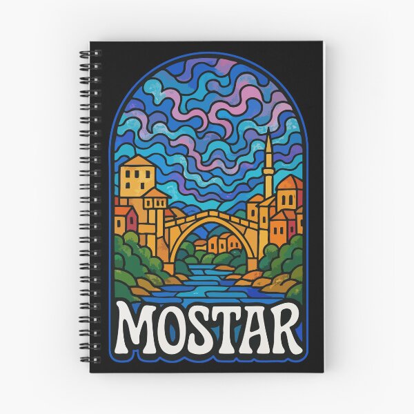 Item preview, Mostar Bosnia And Herzegovina Stained Glass Travel designed and sold by TomFrontierArt.