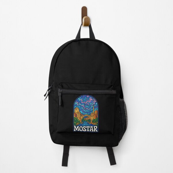 Item preview, Mostar Bosnia And Herzegovina Stained Glass Travel designed and sold by TomFrontierArt.