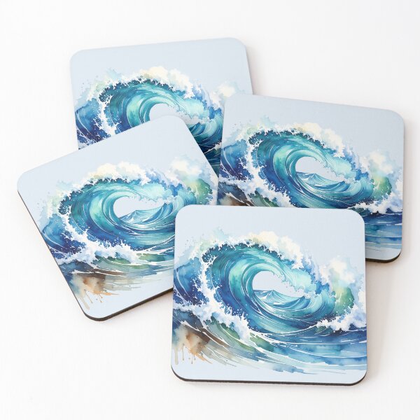 Item preview, Power of the sea, wave in watercolor designed and sold by LiskoDesign.