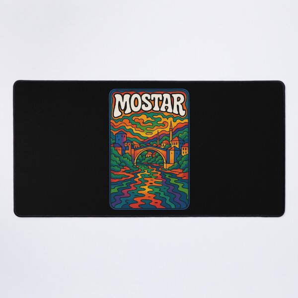 Item preview, Mostar Bosnia And Herzegovina Psychedelic Trippy Travel designed and sold by TomFrontierArt.