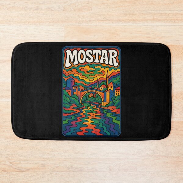 Item preview, Mostar Bosnia And Herzegovina Psychedelic Trippy Travel designed and sold by TomFrontierArt.