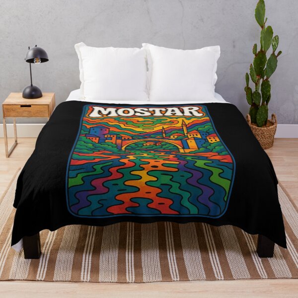 Item preview, Mostar Bosnia And Herzegovina Psychedelic Trippy Travel designed and sold by TomFrontierArt.