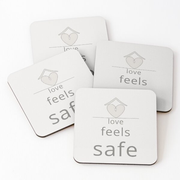 Item preview, Love Feels Safe Minimal Typography Design designed and sold by Minimalist Typography.