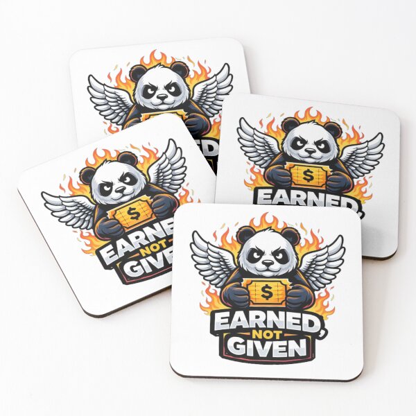 Item preview, Earned Not Given Motivation Panda designed and sold by the-dovlat.