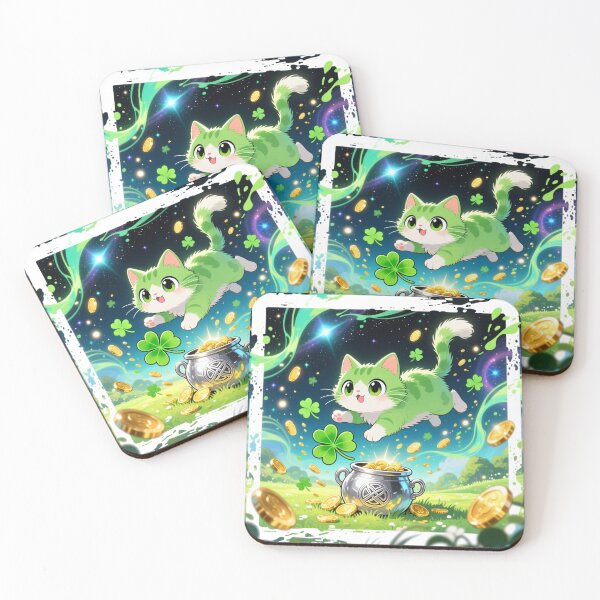 Item preview, St. Patrick's Day green Neko designed and sold by Talpha.