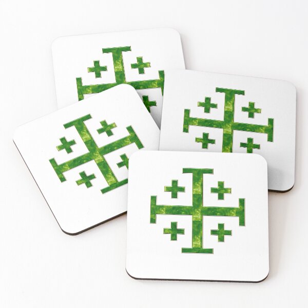 Item preview, Emerald Jerusalem Cross Marble Symbol designed and sold by PatriotFoundry.
