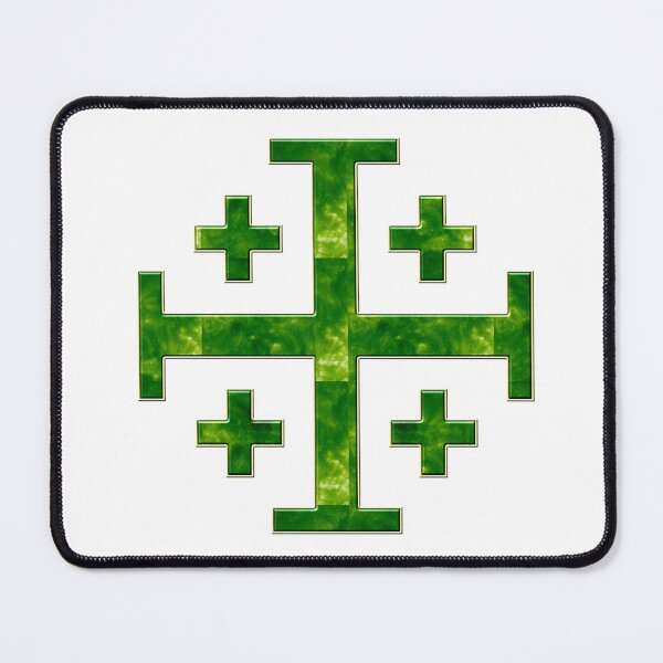 Item preview, Emerald Jerusalem Cross Marble Symbol designed and sold by PatriotFoundry.