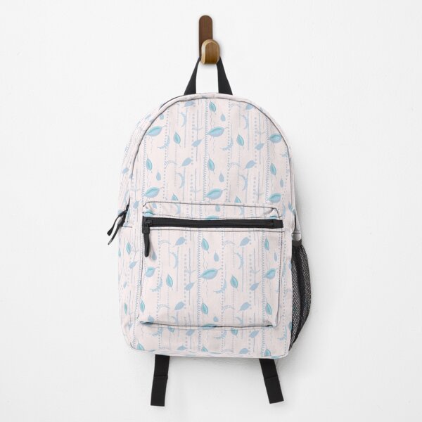 Item preview, Lilting Leaves - leaves and lines - light blue pink designed and sold by Stephanie Fiona Design.