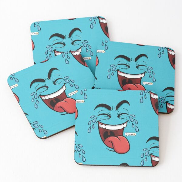 Item preview, Blue Sarcastic Crying Laughing I'm So Sad Face designed and sold by DGtaLrtcom.