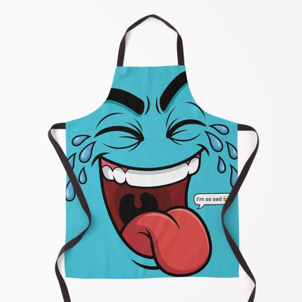 Item preview, Blue Sarcastic Crying Laughing I'm So Sad Face designed and sold by DGtaLrtcom.