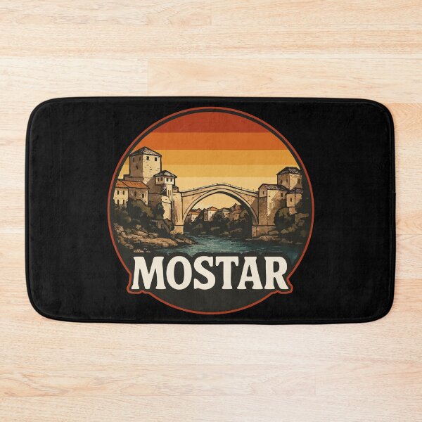 Item preview, Mostar Bosnia And Herzegovina Retro Travel designed and sold by TomFrontierArt.