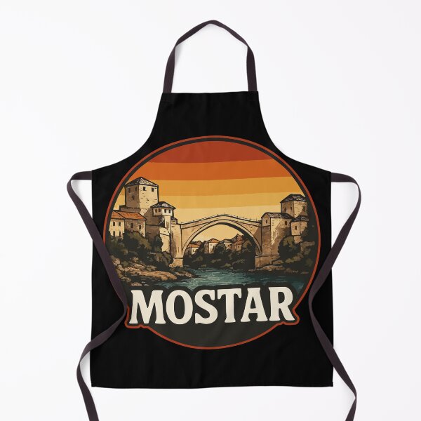 Item preview, Mostar Bosnia And Herzegovina Retro Travel designed and sold by TomFrontierArt.
