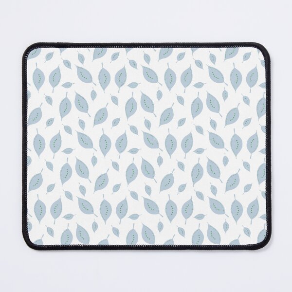 Item preview, Foliole - leaves and lines - white blue designed and sold by Stephanie Fiona Design.