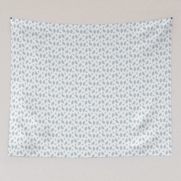 Item preview, Foliole - leaves and lines - white blue designed and sold by Stephanie Fiona Design.