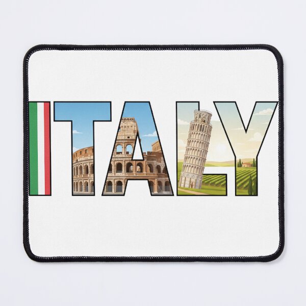 Item preview, Italy Typography With Cultural Symbols designed and sold by MIArt Studio.