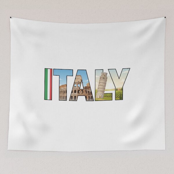 Item preview, Italy Typography With Cultural Symbols designed and sold by MIArt Studio.
