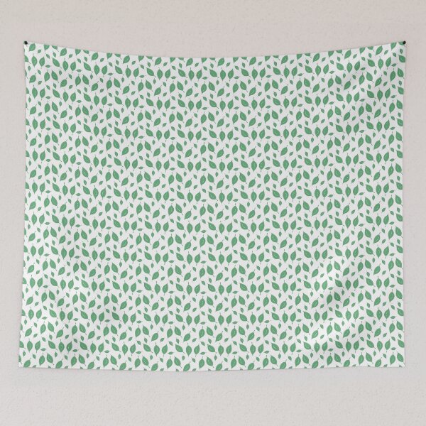 Item preview, Foliole - leaves and lines - white dark green designed and sold by Stephanie Fiona Design.