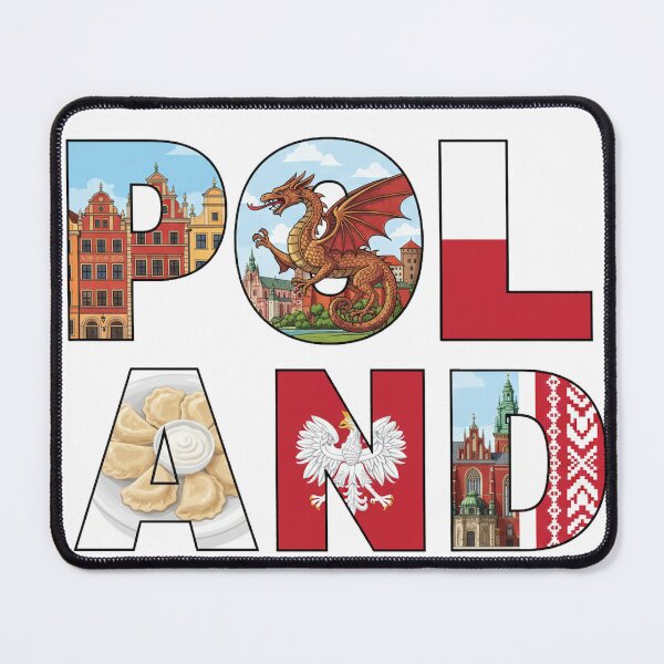 Item preview, Poland World Identity Typography Art designed and sold by MIArt Studio.
