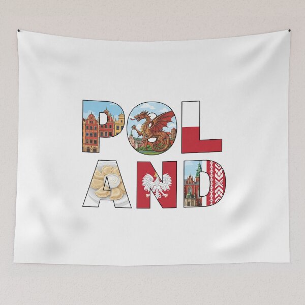 Item preview, Poland World Identity Typography Art designed and sold by MIArt Studio.