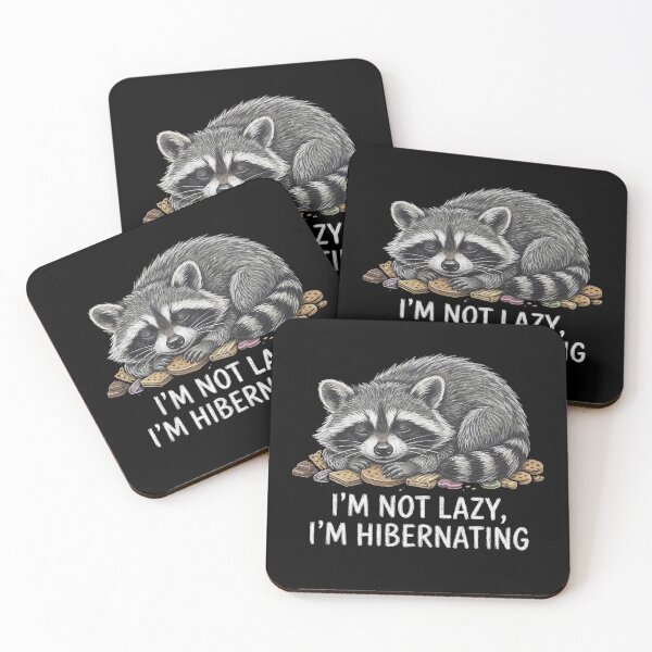 Item preview, I’m Not Lazy I’m Hibernating – Funny Raccoon Gift Tee designed and sold by Karlas-things.