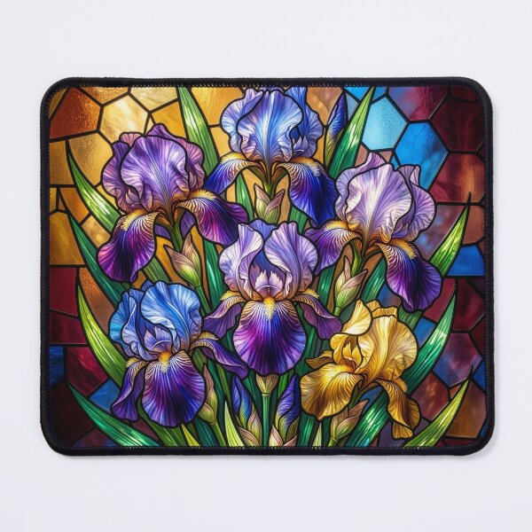 Item preview, Stained Glass Irises designed and sold by Tridentulus.
