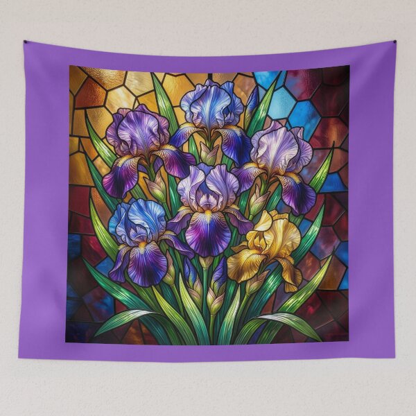 Item preview, Stained Glass Irises designed and sold by Tridentulus.