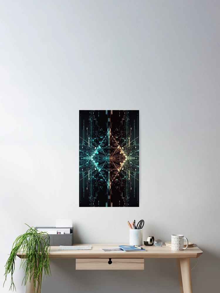 Thumbnail 2 of 3, Poster, Fractured Alignment designed and sold by AbstractAnom.