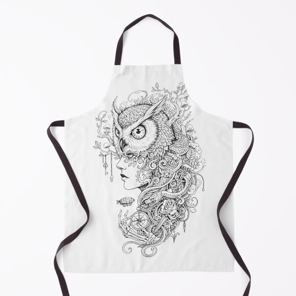 Item preview, Mystical Owl Spirit: Surreal Doodle Art Ink Illustration designed and sold by Crown & Claw.