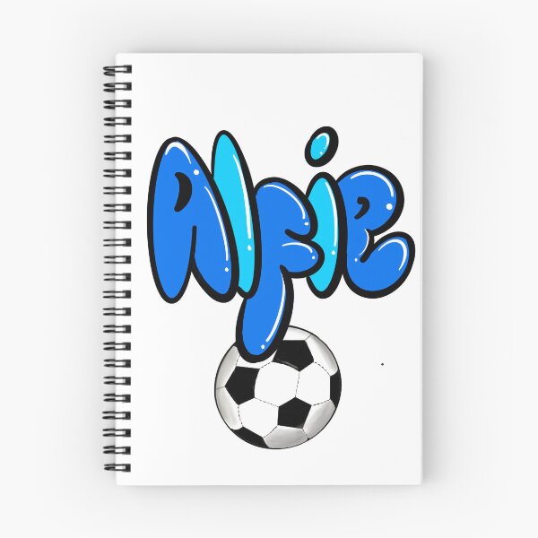 Item preview, Alfie name in blue Football Soccer sports  themed personalized gifts boys and men  personalised Graffiti name Alfie designed and sold by Artonmytee.