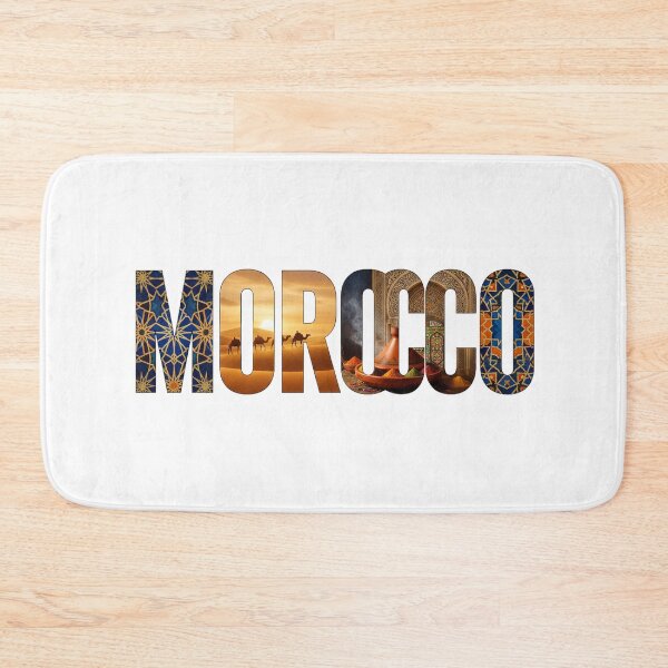 Item preview, Morocco Typography With Cultural Symbols designed and sold by MIArt Studio.