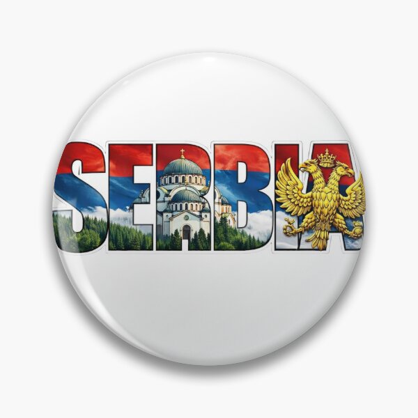 Item preview, Serbia Typography With Cultural Symbols designed and sold by MIArt Studio.