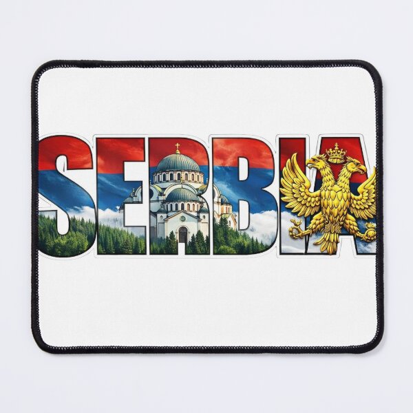 Item preview, Serbia Typography With Cultural Symbols designed and sold by MIArt Studio.
