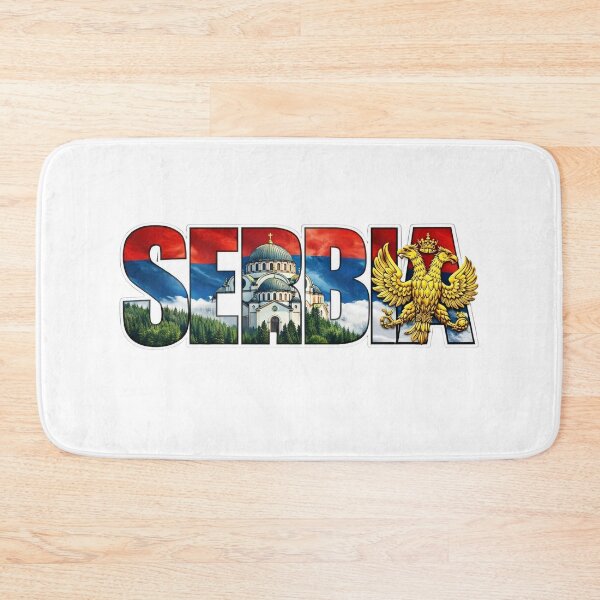 Item preview, Serbia Typography With Cultural Symbols designed and sold by MIArt Studio.