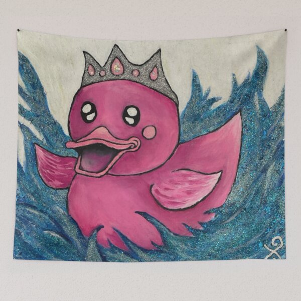 Item preview, Pink princess duck designed and sold by ConfuzRandomly.