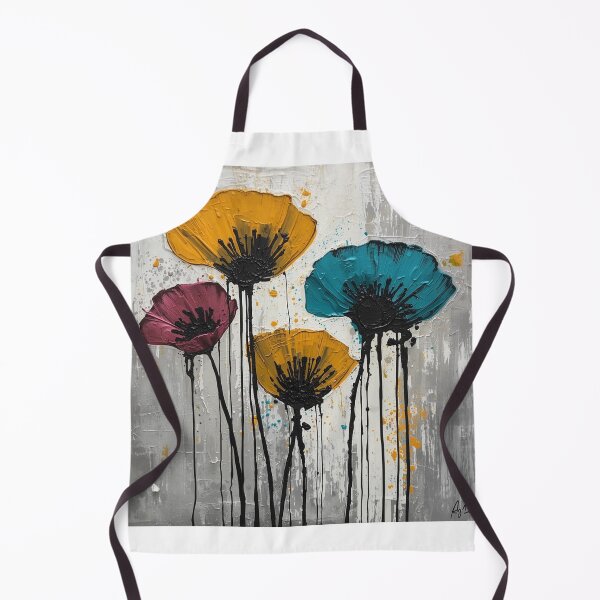 Item preview, Abstract Dripping Poppies - Modern Impasto Floral Art designed and sold by PACS0011.
