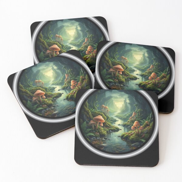 Item preview, Nature Vintage Super Retro Mushroom River Shirt designed and sold by Karlas-things.