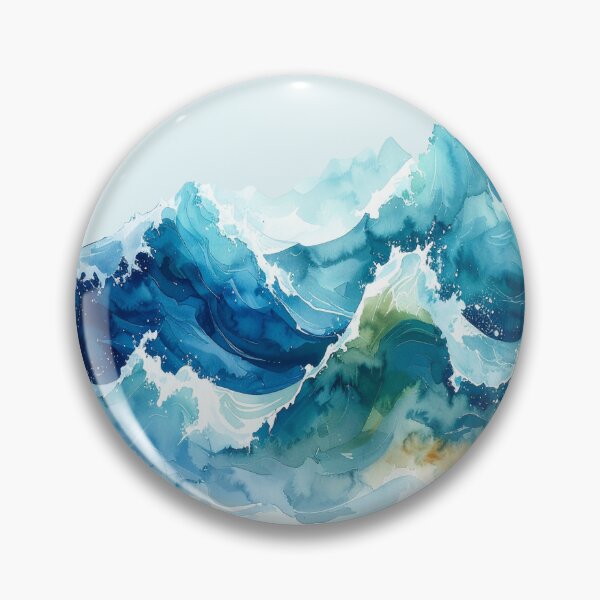Artikelvorschau, Atem des Ozeans, Wellen in Aquarell  entworfen und verkauft von LiskoDesign.