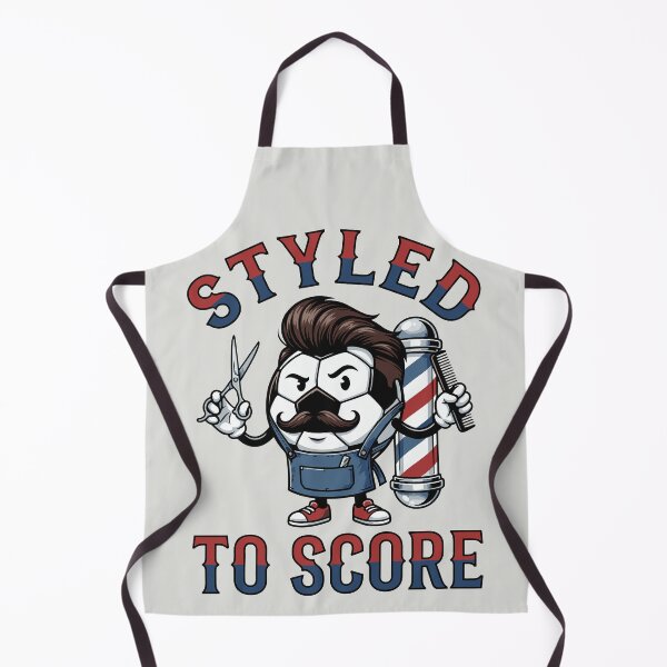 Item preview, Styled To Score - Barber Soccer Mascot designed and sold by DigitalGlade.