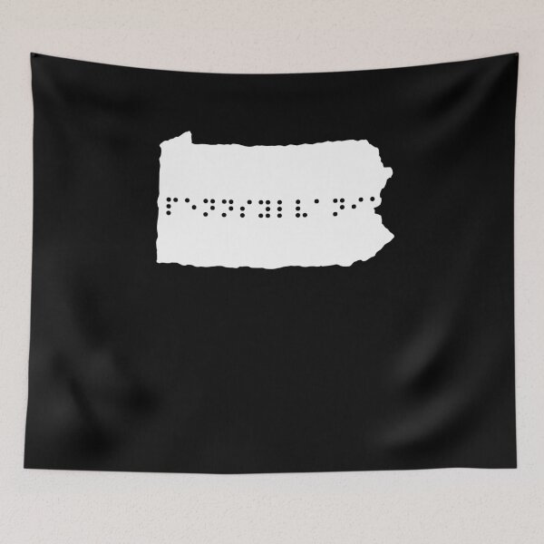 Item preview, PENNSYLVANIA State Shape Braille Shirt designed and sold by brizodesign.