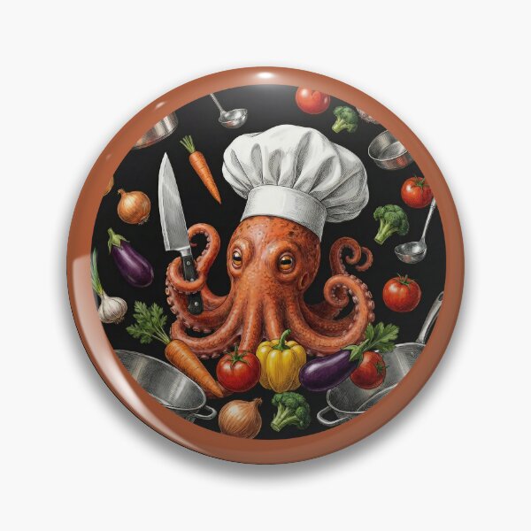 Item preview, Chef Octopus Octopus Funny Cooking Chef Cook T-Shirt designed and sold by Karlas-things.