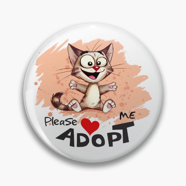Item preview, Adopt Don’t Shop – Cute Rescue Cat Illustration designed and sold by Green Bird Design.