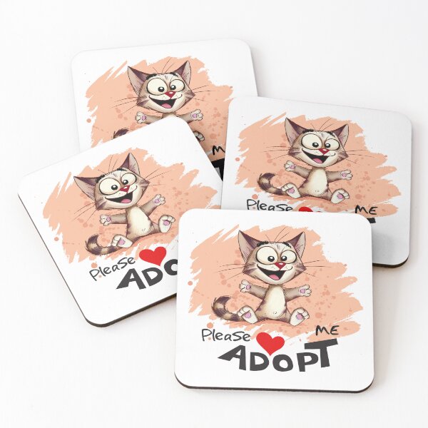Item preview, Adopt Don’t Shop – Cute Rescue Cat Illustration designed and sold by Green Bird Design.