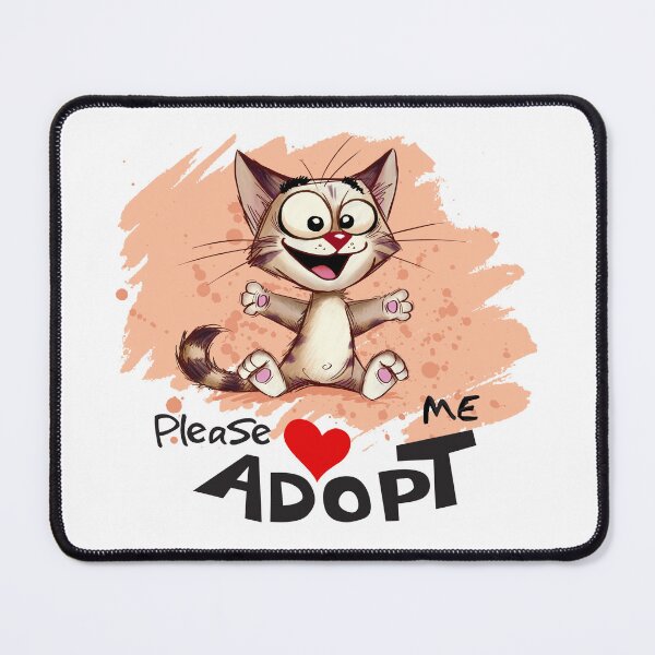 Item preview, Adopt Don’t Shop – Cute Rescue Cat Illustration designed and sold by Green Bird Design.
