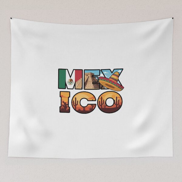 Item preview, Mexico Typography With Cultural Symbols designed and sold by MIArt Studio.