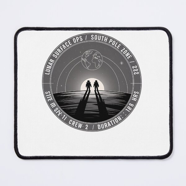 Item preview, 2028 moon landing - Mission data schematic - South Pole descent - 2028 Moon surface operations - Next-gen astronaut - Field science - Lunar researcher – Astrogeology - Science expedition designed and sold by JansenGS.